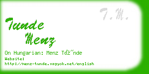tunde menz business card